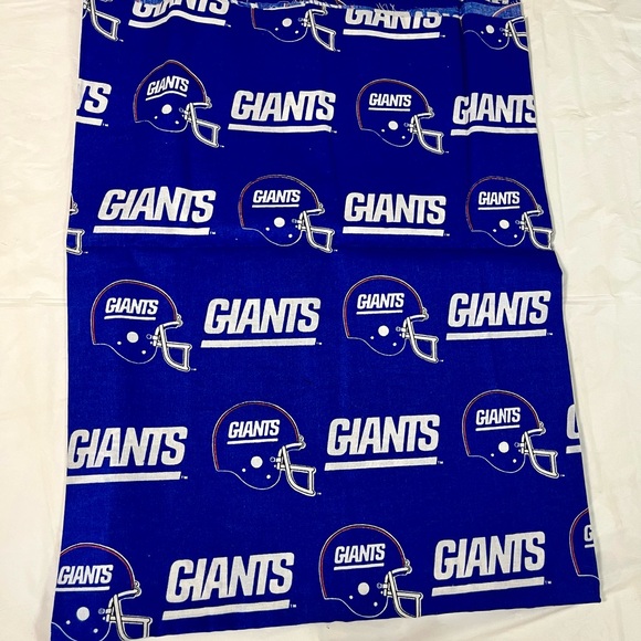 2 Pieces of Licensed New York Giants Cotton Fabric - Picture 2 of 6